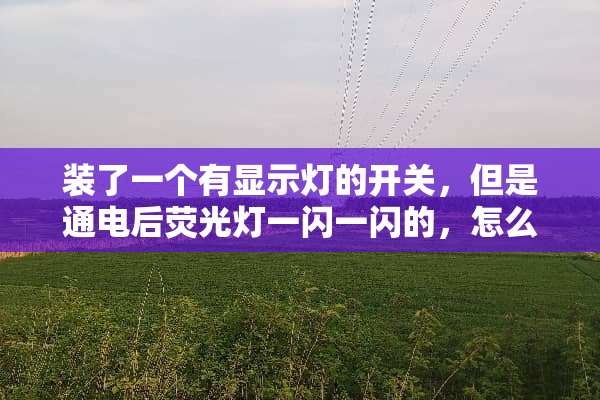 装了一个有显示灯的开关，但是通电后荧光灯一闪一闪的，怎么回事啊？