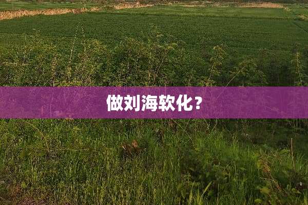 做刘海软化？