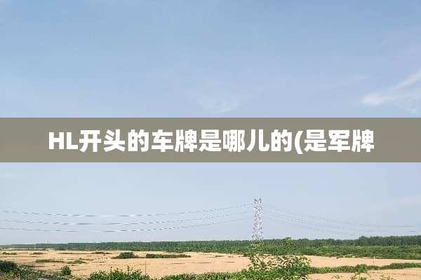 HL开头的车牌是哪儿的(是军牌