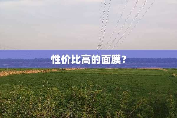 性价比高的面膜？