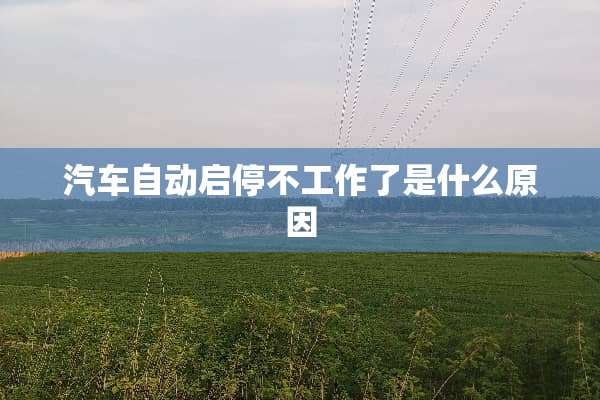 汽车自动启停不工作了是什么原因