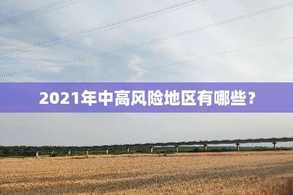 2021年中高风险地区有哪些？