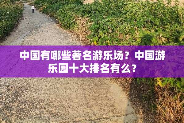 中国有哪些著名游乐场？中国游乐园十大排名有么？