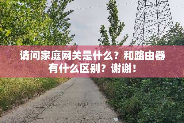请问家庭网关是什么？和路由器有什么区别？谢谢！