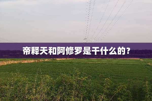 帝释天和阿修罗是干什么的？