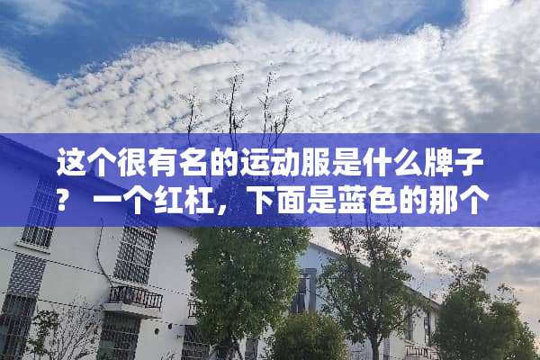 这个很有名的运动服是什么牌子？ 一个红杠，下面是蓝色的那个标志