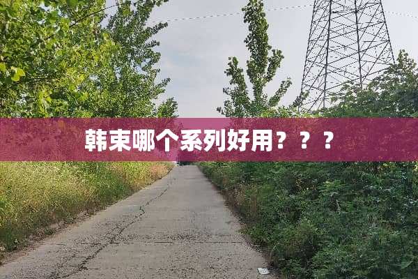 韩束哪个系列好用？？？