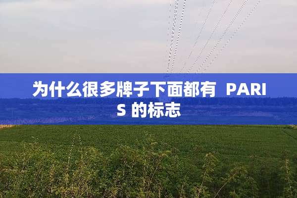 为什么很多牌子下面都有  PARIS 的标志
