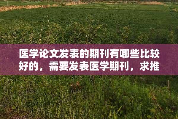 医学论文发表的期刊有哪些比较好的，需要发表医学期刊，求推荐