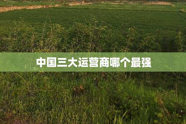 中国三大运营商哪个最强
