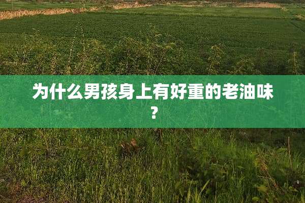 为什么男孩身上有好重的老油味？