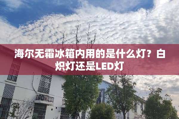 海尔无霜冰箱内用的是什么灯？白炽灯还是LED灯