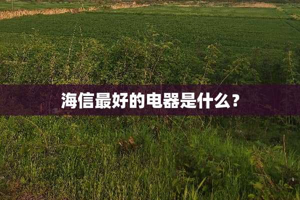 海信最好的电器是什么？