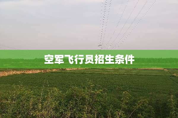 空军飞行员招生条件