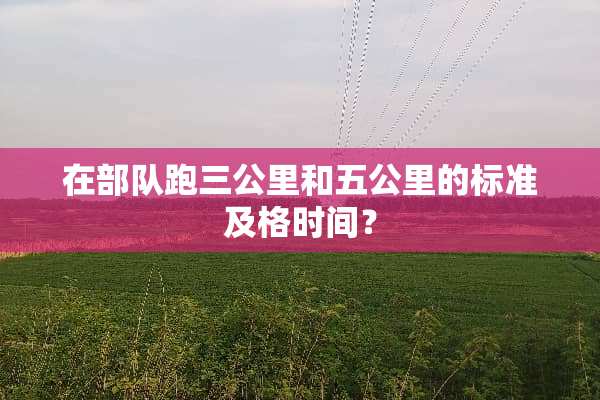 在**跑三公里和五公里的标准及格时间？