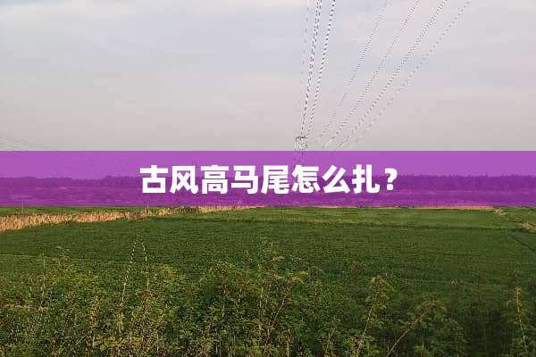 古风高马尾怎么扎？