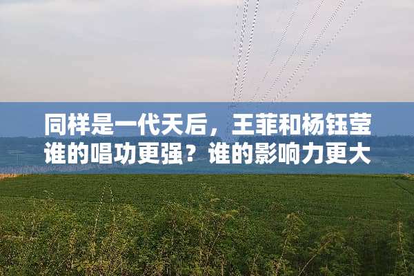 同样是一代天后，王菲和杨钰莹谁的唱功更强？谁的影响力更大？