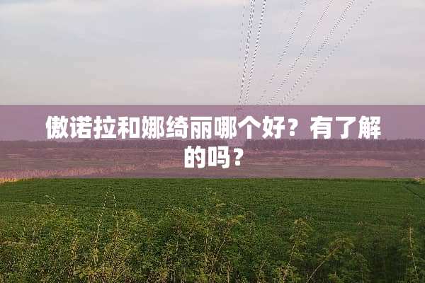 傲诺拉和娜绮丽哪个好？有了解的吗？