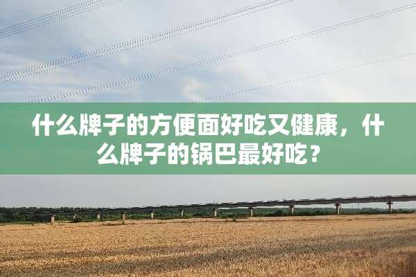 什么牌子的方便面好吃又健康，什么牌子的锅巴最好吃？