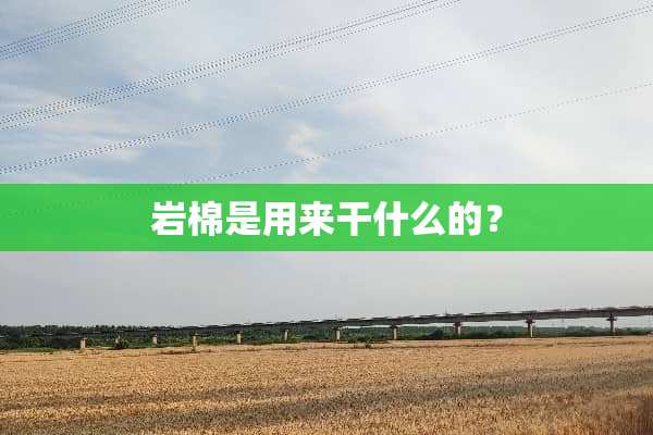 岩棉是用来干什么的？