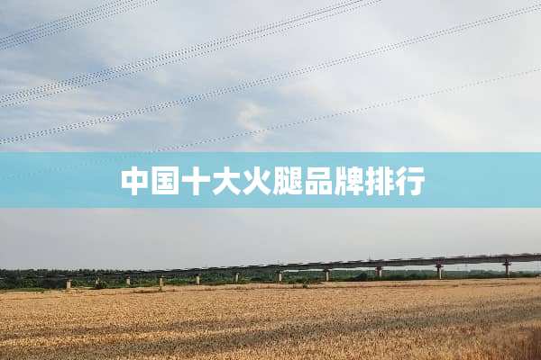 中国十大火腿品牌排行