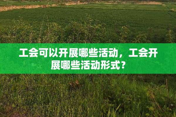 工会可以开展哪些活动，工会开展哪些活动形式？