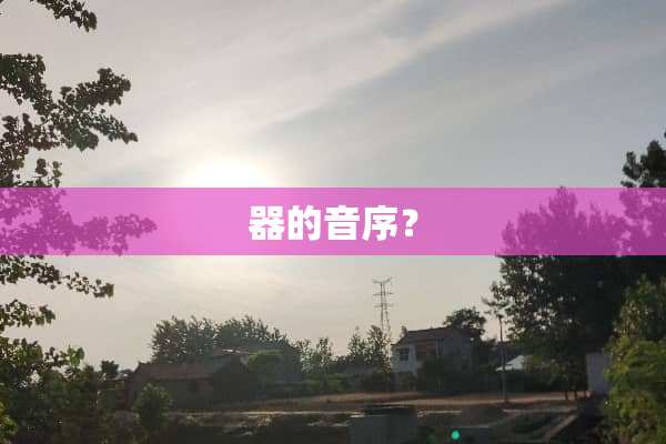 器的音序？