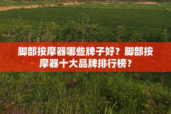 脚部按摩器哪些牌子好？脚部按摩器十大品牌排行榜？