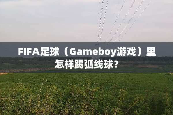 FIFA**（Gameboy游戏）里怎样踢弧线球？