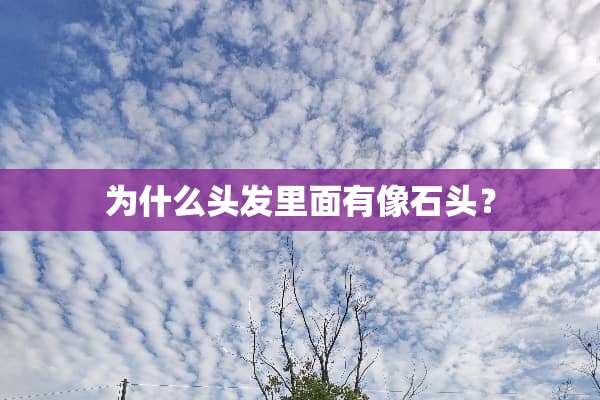 为什么头发里面有像石头？