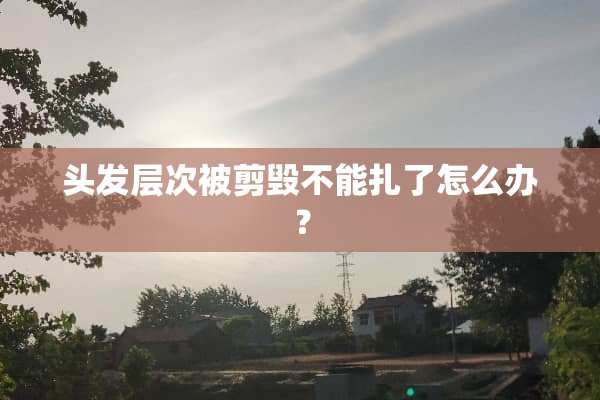 头发层次被剪毁不能扎了怎么办？