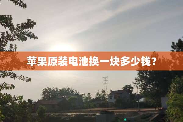 苹果原装电池换一块多少钱？