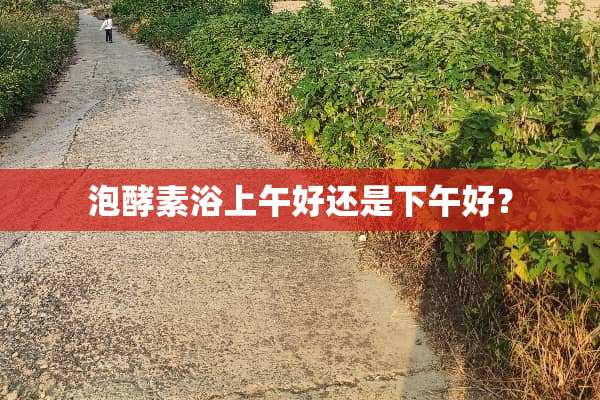 泡酵素浴上午好还是下午好？