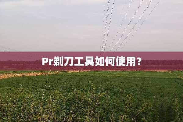 Pr剃刀工具如何使用？