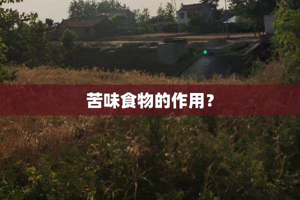 苦味食物的作用？