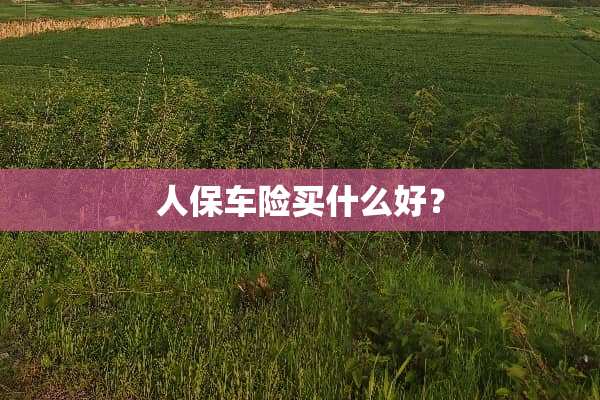 人保车险买什么好？