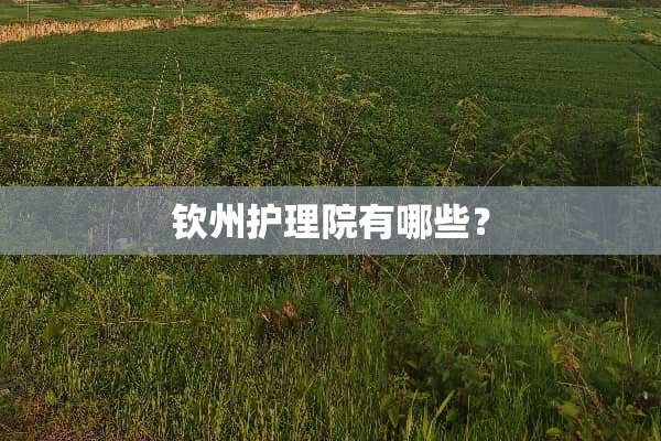 钦州护理院有哪些？