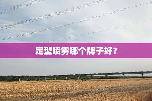 定型喷雾哪个牌子好？