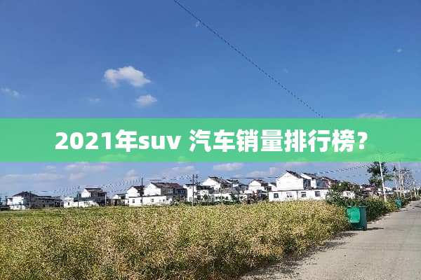 2021年suv 汽车销量排行榜？