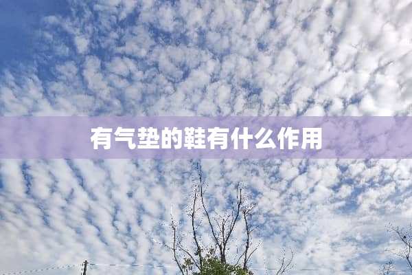 有气垫的鞋有什么作用