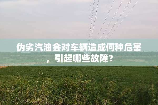 伪劣汽油会对车辆造成何种危害，引起哪些故障？