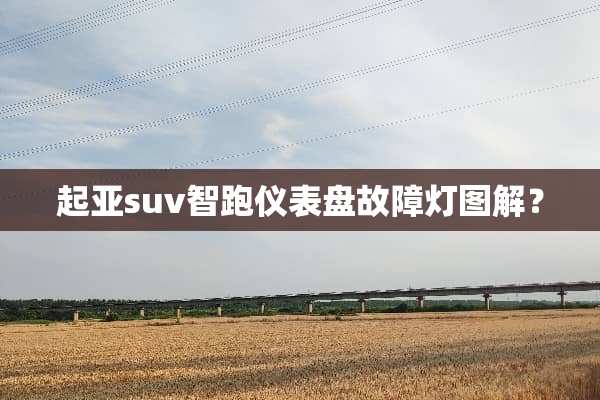 起亚suv智跑仪表盘故障灯图解？