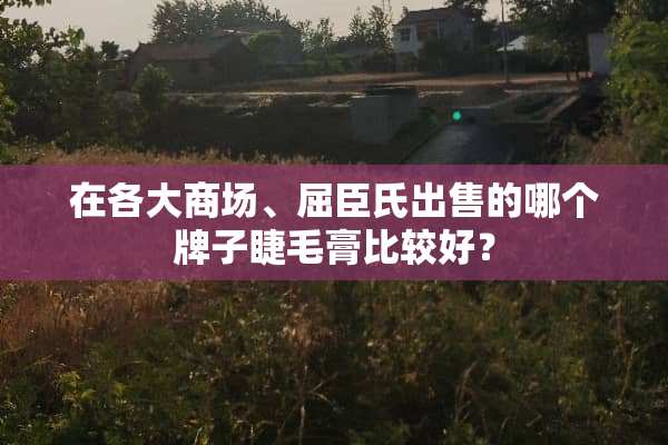在各大商场、屈臣氏出售的哪个牌子睫毛膏比较好？