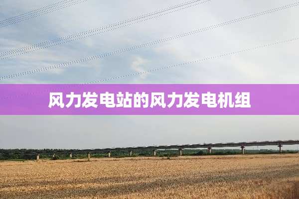 风力发电站的风力发电机组