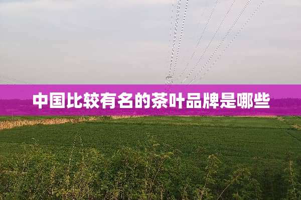 中国比较有名的茶叶品牌是哪些