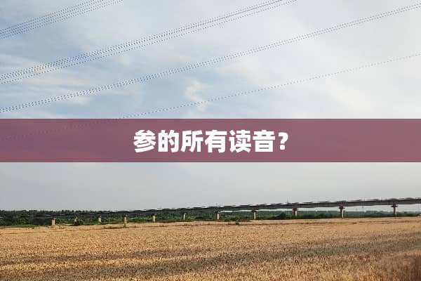 参的所有读音？