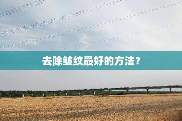 去除皱纹最好的方法？