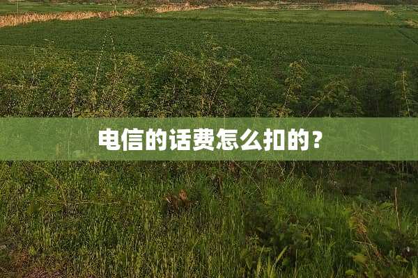 电信的话费怎么扣的？