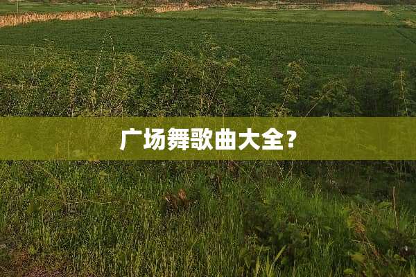 广场舞歌曲大全？