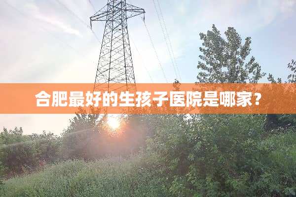 合肥最好的生孩子医院是哪家？